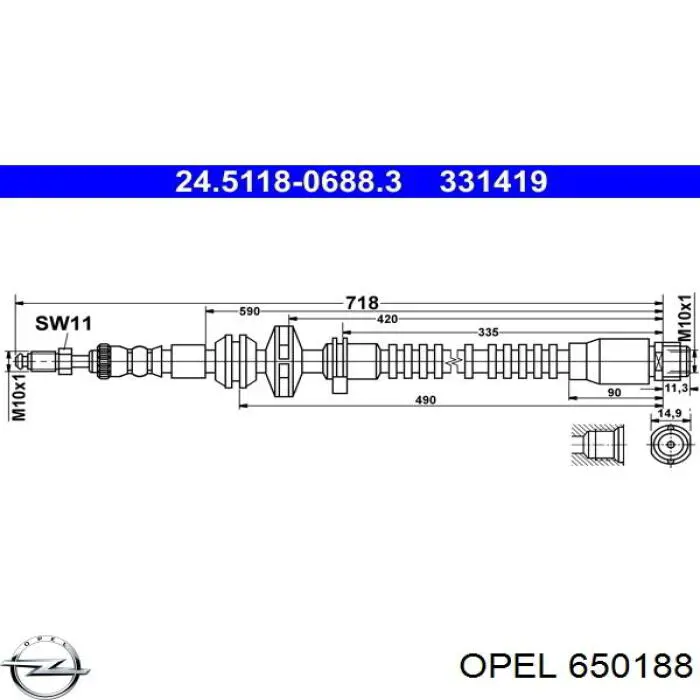  Opel 0650188 цена, от 10.84 USD
