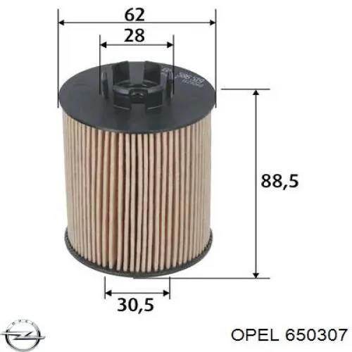 Купить 650307 Opel Фильтр центробежный очистки масла