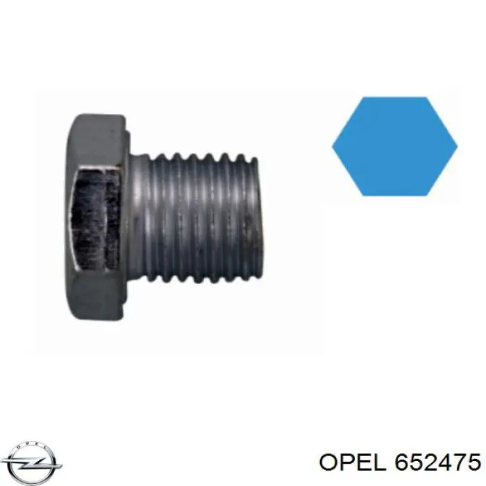 652475 Opel пробка поддона двигателя