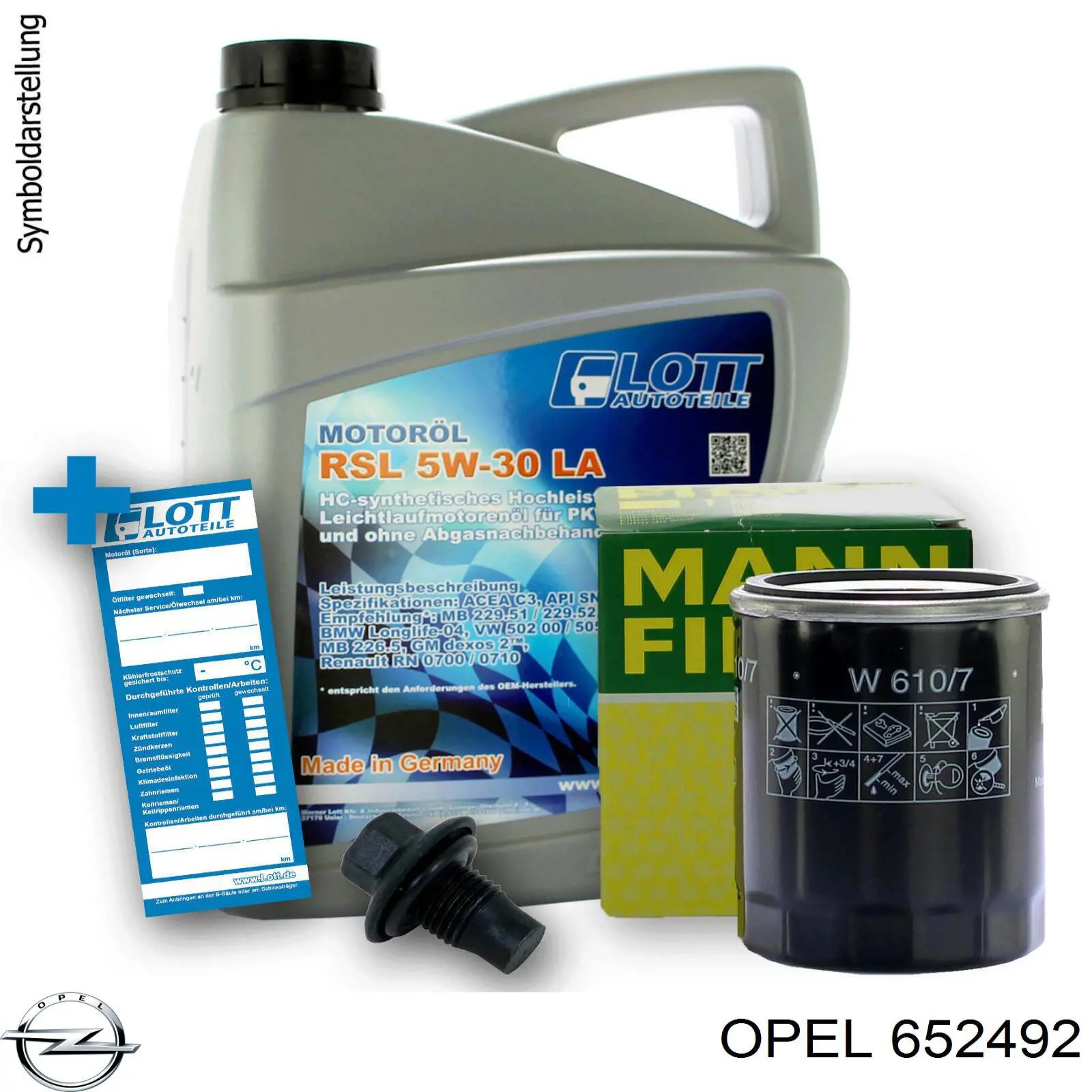 Пробка поддона двигателя 652492 Opel