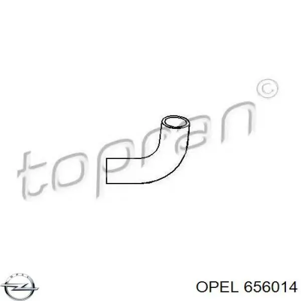 656014 Opel патрубок вентиляции картера (маслоотделителя)