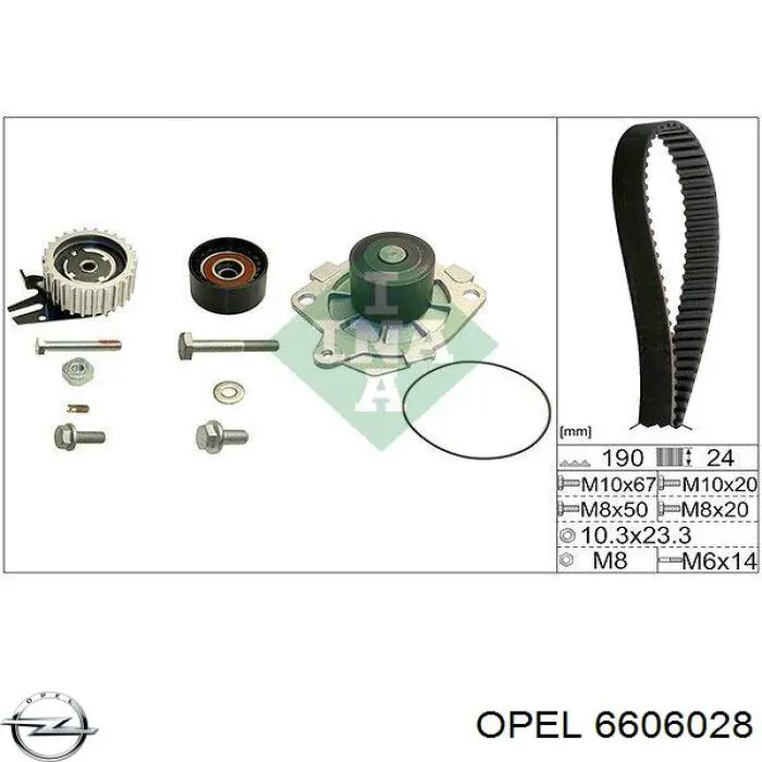 6606028 Opel комплект грм