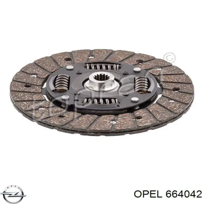 664042 Opel диск сцепления