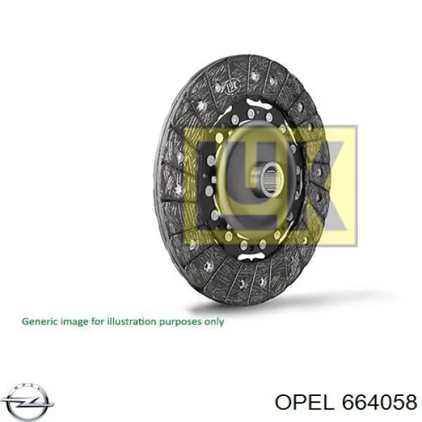 664058 Opel диск сцепления