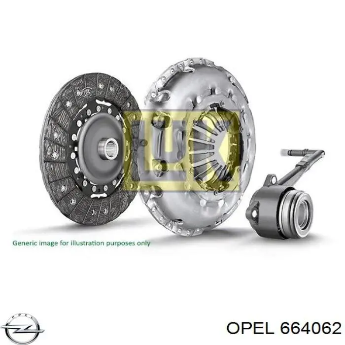 664062 Opel диск сцепления
