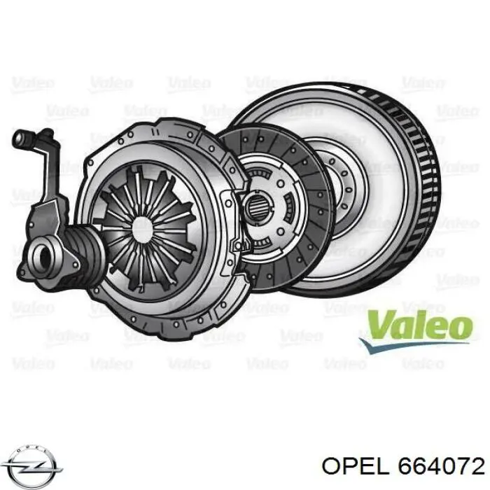 Комплект сцепления (3 части) Opel 664072 цена, от 56.69 USD