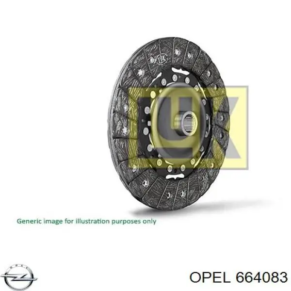 664083 Opel диск сцепления