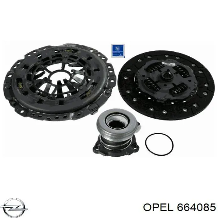 664085 Opel kit de embraiagem (3 peças)