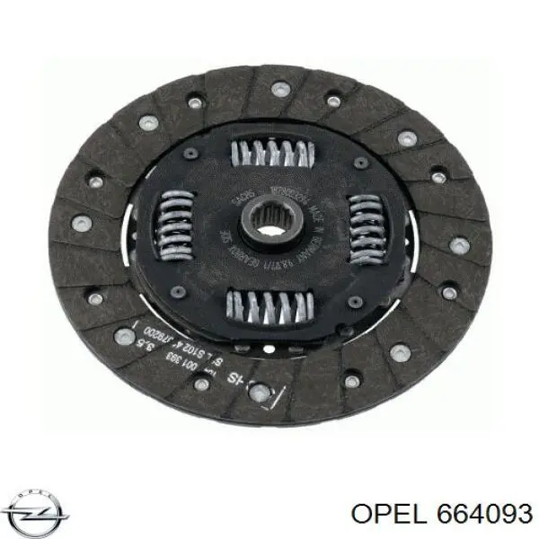 664093 Opel диск сцепления