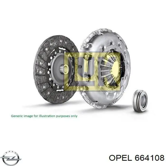 664108 Opel Диск сцепления ведомый
