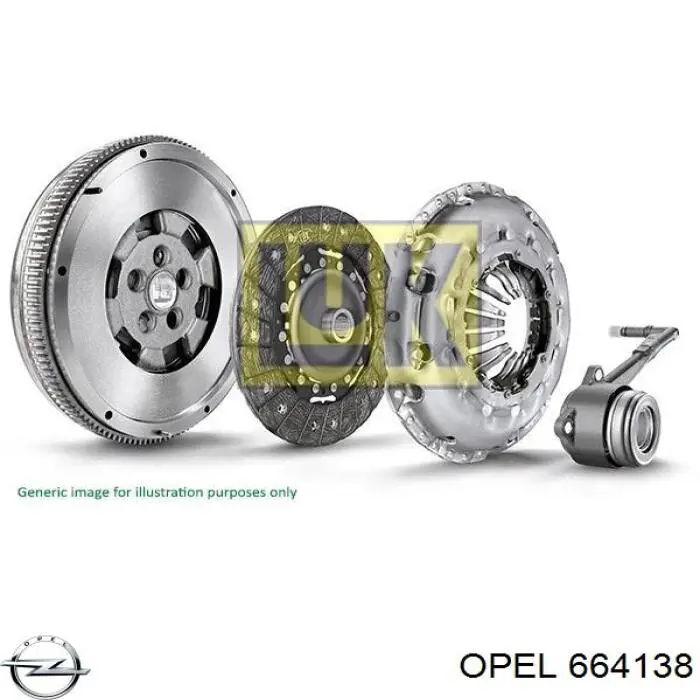 664138 Opel kit de embraiagem (3 peças)