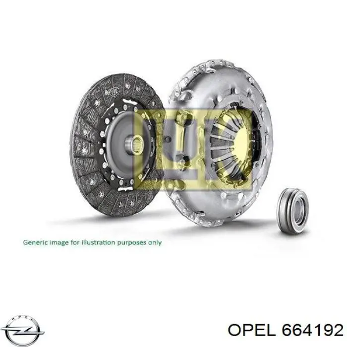 664192 Opel диск сцепления