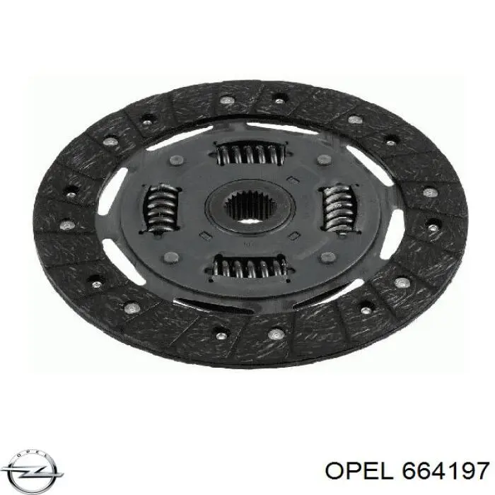 Диск сцепления 664197 Opel