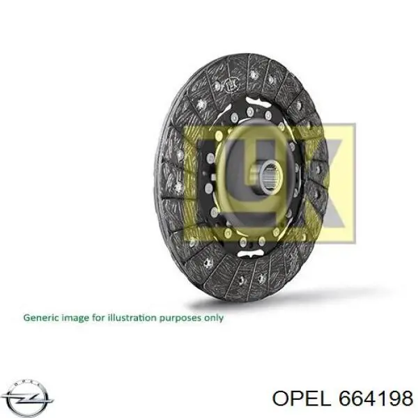 Диск сцепления 664198 Opel