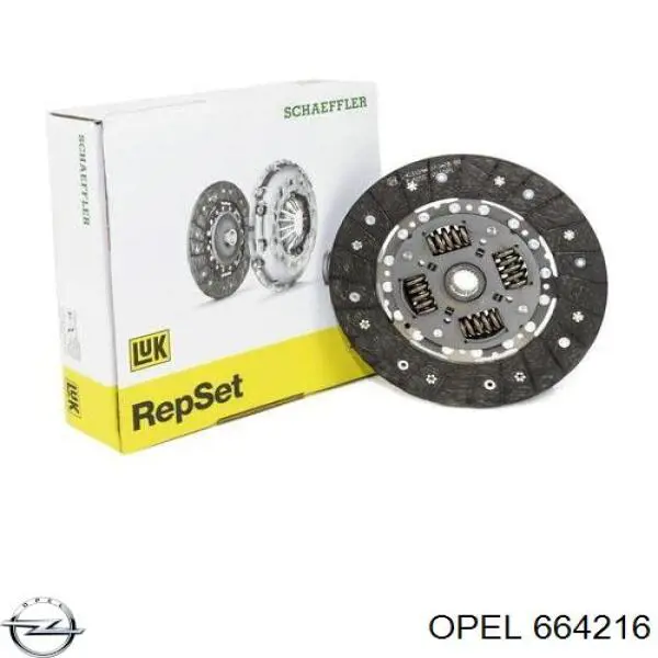 664216 Opel Диск сцепления ведомый