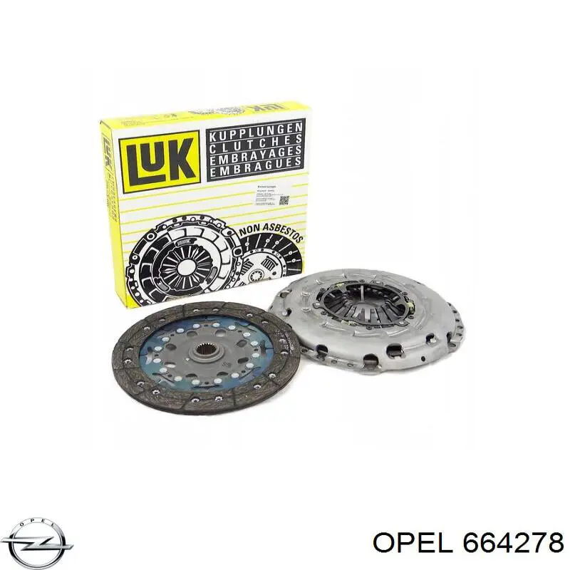 Купить 0664278 Opel Комплект сцепления (диск, корзина, подшипник)