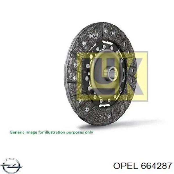 6 64 287 Opel диск сцепления