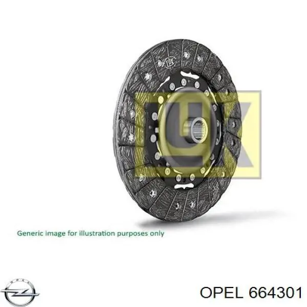 Диск сцепления 664301 Opel