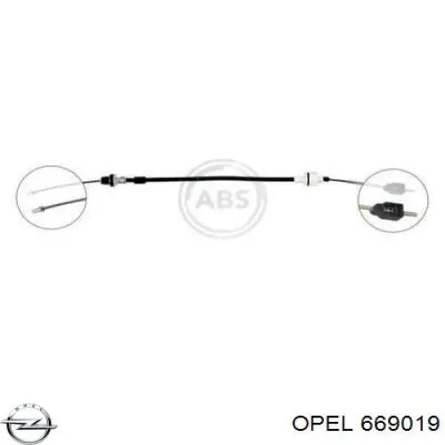 Трос сцепления Opel 669019