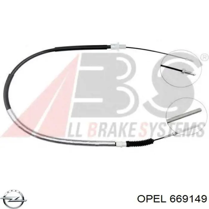 669149 Opel трос сцепления