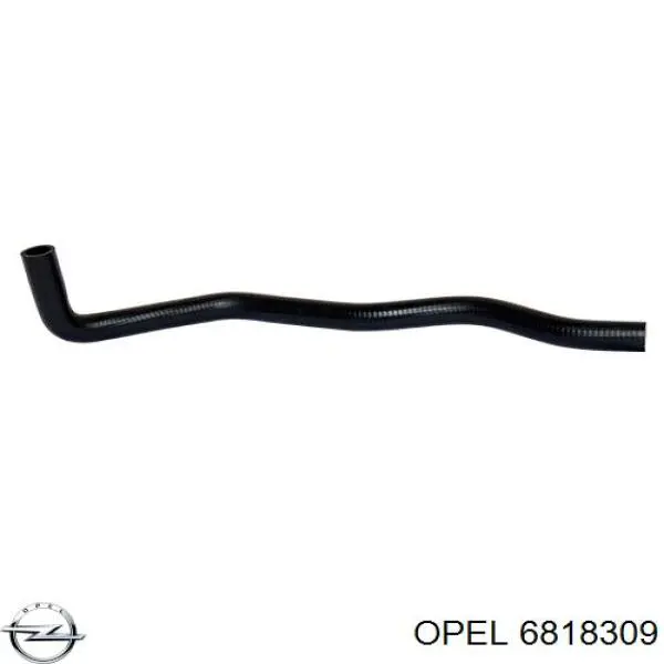 Патрубок радиатора печки 6818309 Opel