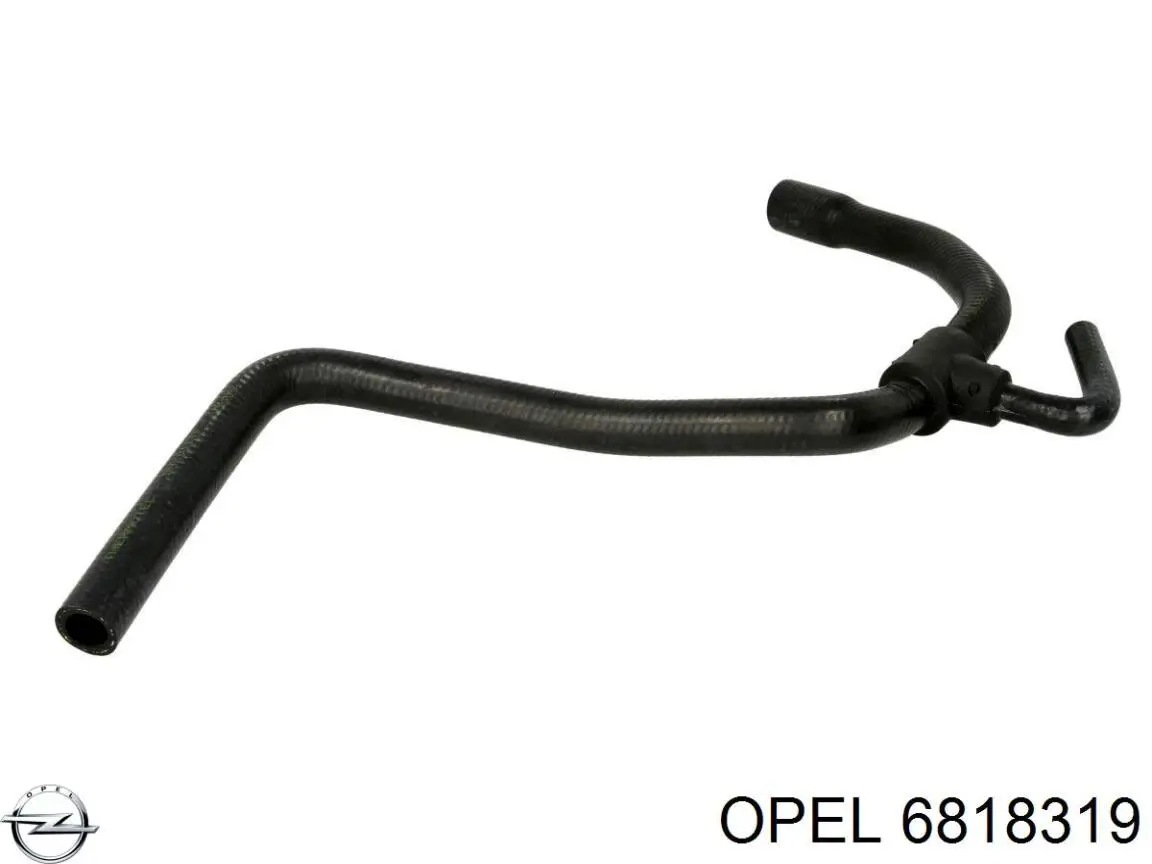 Патрубок радиатора печки 6818319 Opel