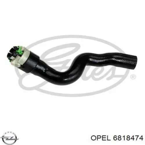 6818474 Opel шланг радиатора отопителя (печки, обратка)