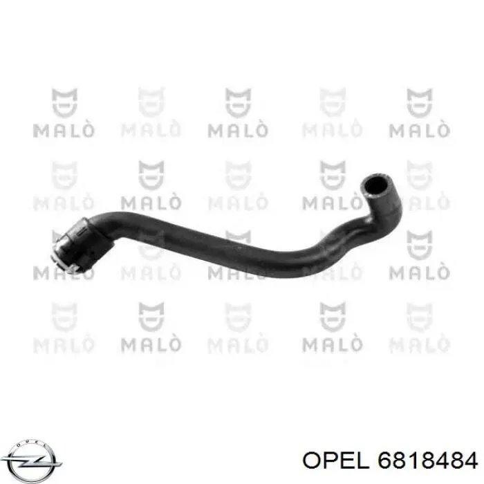 6818484 Opel шланг (патрубок системы охлаждения)