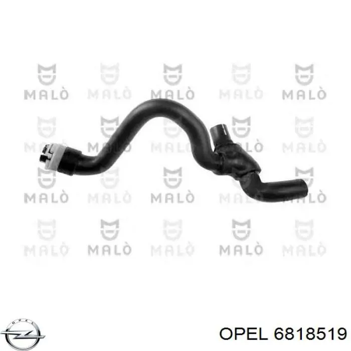 Купить 6818519 Opel Шланг отопителя обратка