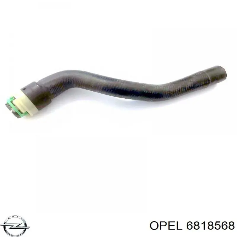 6818568 Opel шланг радиатора отопителя (печки, обратка)