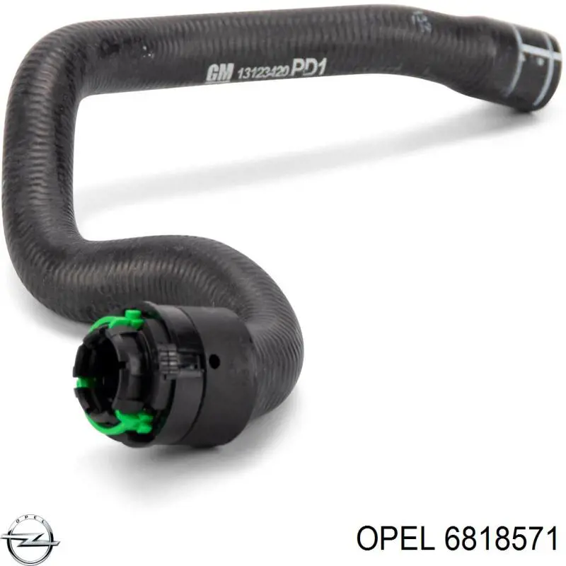 Шланг радиатора отопителя (печки), подача Opel 6818571