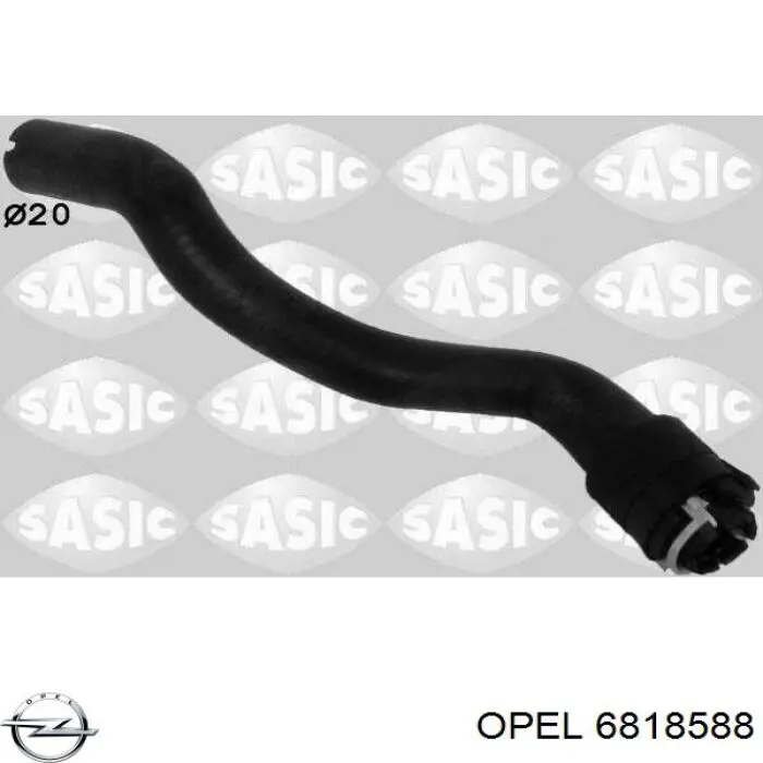 Шланг радиатора печки обратка Opel 6818588 цена, от 9.52 USD