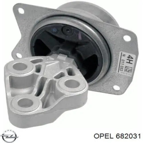 682031 Opel coxim (suporte esquerdo de motor)