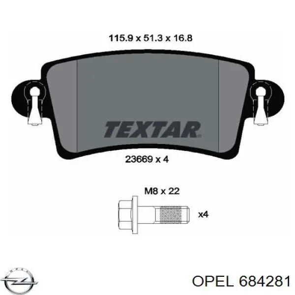 Гидроопора двигателя передняя Opel 684281 цена, от 15.19 USD