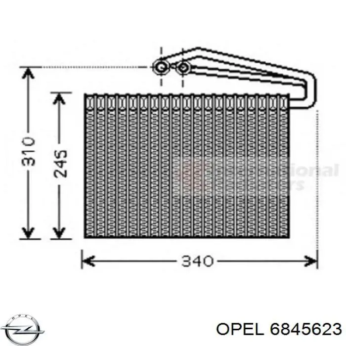 Радиатор испарителя кондиционера Opel 6845623 цена, от 126.69 USD