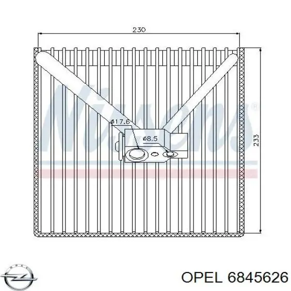 Радиатор испарителя кондиционера Opel 6845626 цена, от 79.95 USD