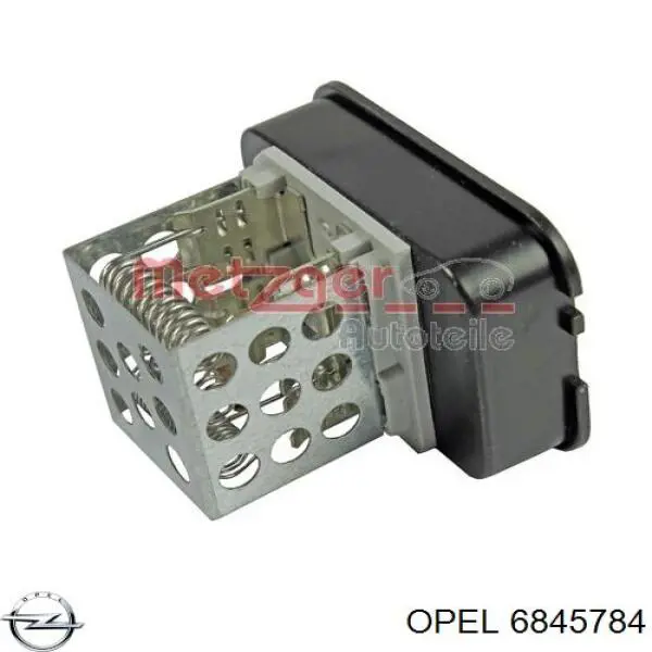 6845784 Opel резистор (сопротивление вентилятора печки (отопителя салона))