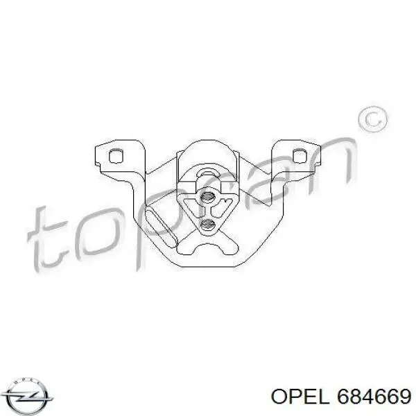 Левая подушка двигателя 684669 Opel