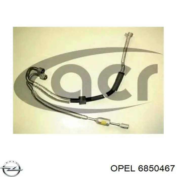 Шланг кондиционера, от компрессора к радиатору Opel 6850467 цена, от 39.42 USD