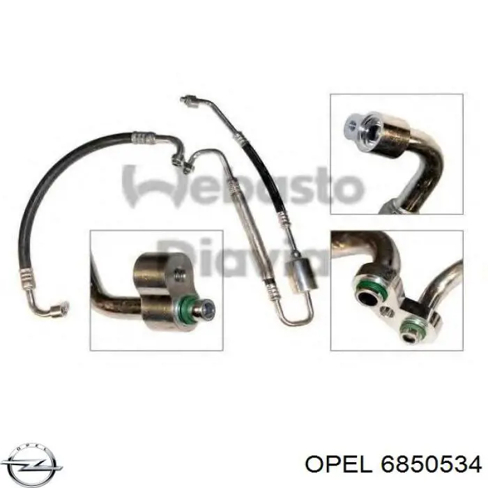 Шланг кондиционера, от радиатора к осушителю 9130615 General Motors