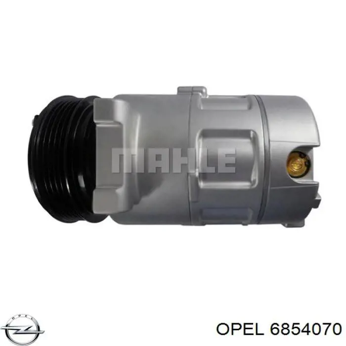 Компрессор системы кондиционирования Opel 6854070 цена, от 70.38 USD