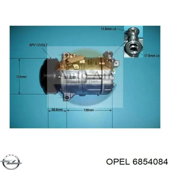 6854084 Opel компрессор кондиционера