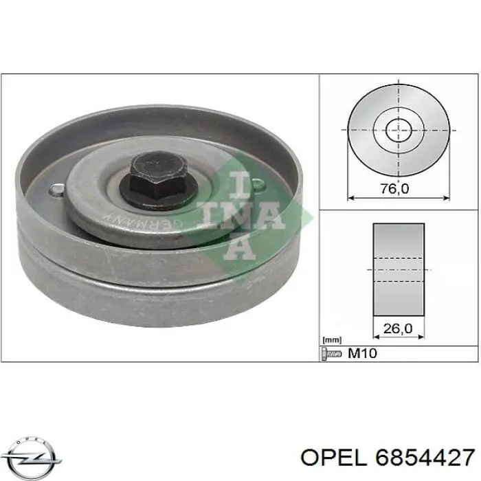 Натяжной ролик Opel 6854427 цена, от 15.07 USD