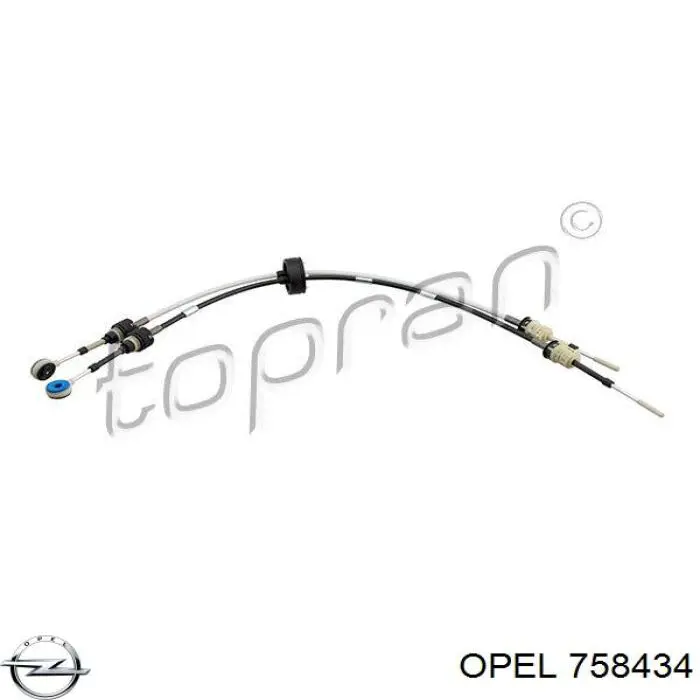 758434 Opel cabo de mudança duplo