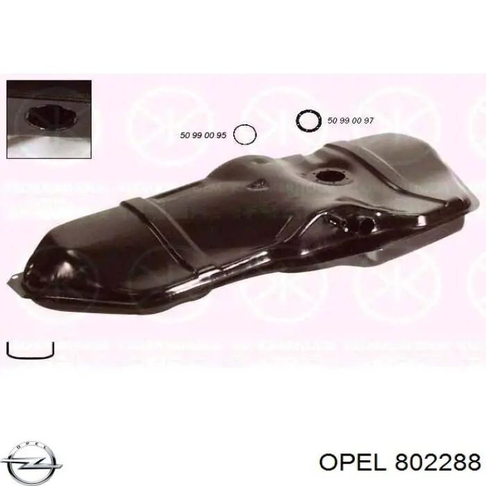 802288 Opel бак топливный