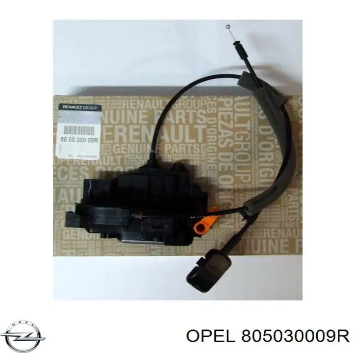 805030009R Opel fecho da porta dianteira esquerda