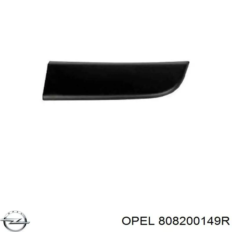 808200149R Opel moldura da porta dianteira direita