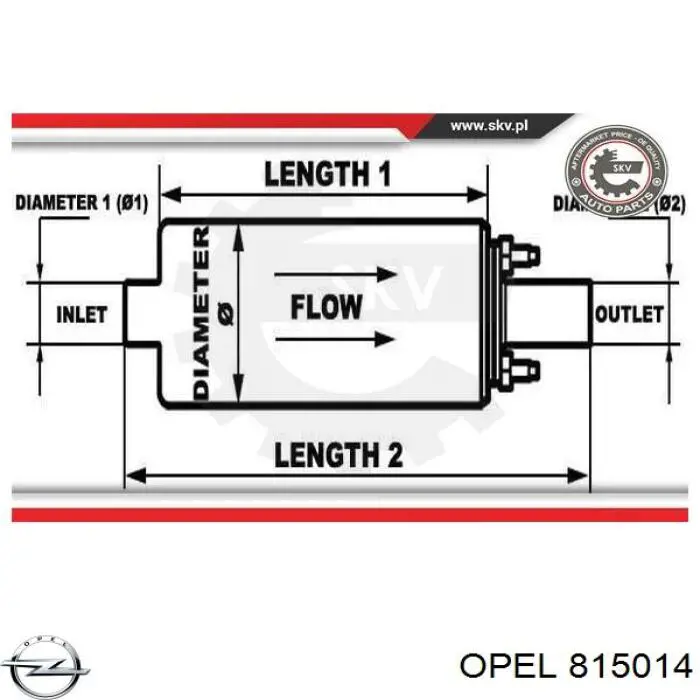 Топливный насос электрический погружной 815014 Opel