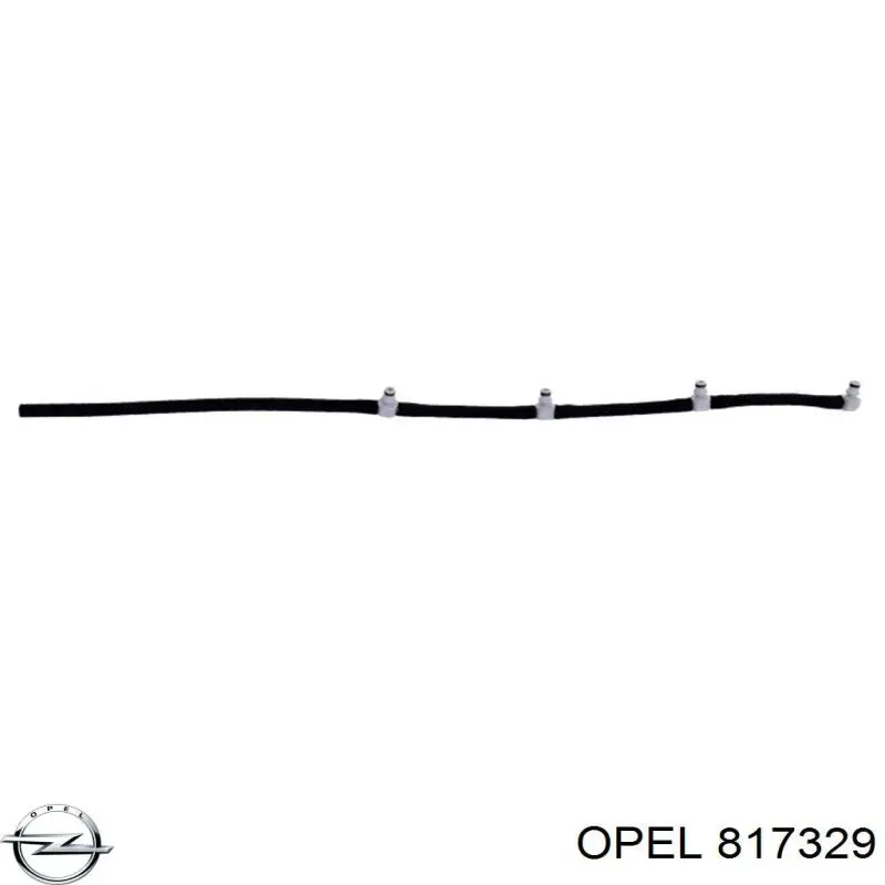 817329 Opel трубка топливная, обратная от форсунок