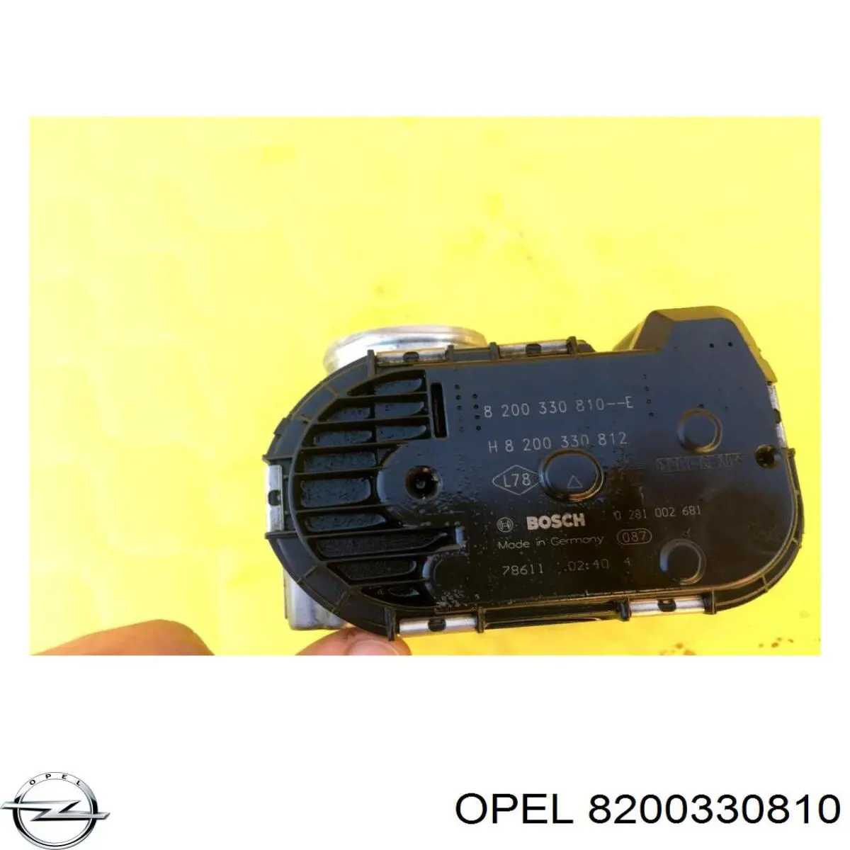 8200330810 Opel válvula de borboleta montada